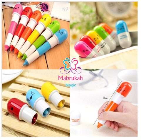 ***TELESCOPIC FUN PILL SHAPED NOVELTY BALLPOINT PEN***BID PER ITEM***
