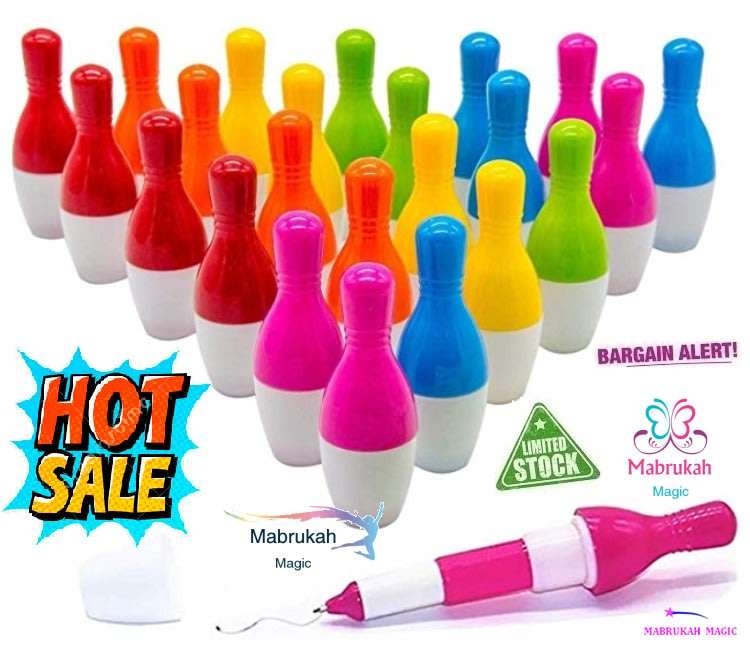 ***TELESCOPIC SKITTLE/BOWLING PIN SHAPED NOVELTY BALLPOINT PEN***BID PER ITEM***