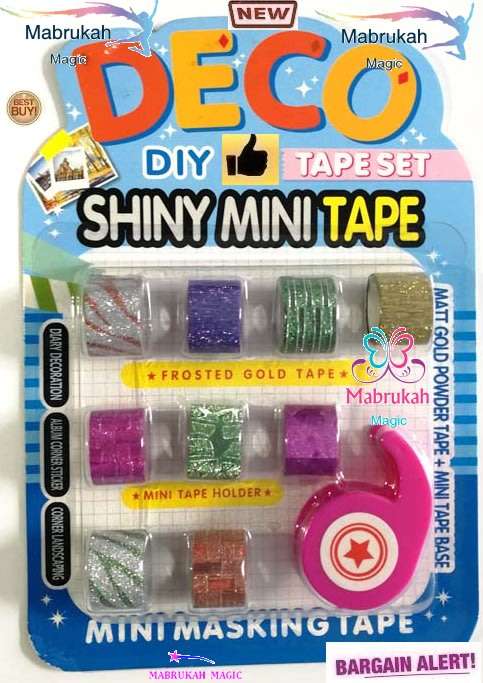 15 @ R1 AUCTION***10 PIECE AMAZING DECO DIY SHINY MINI TAPE SET*LIMITED STOCK!BID PER ITEM*