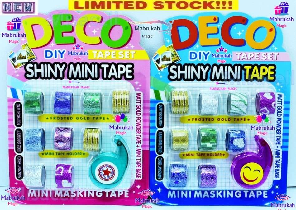 15 @ R1 AUCTION***10 PIECE AMAZING DECO DIY SHINY MINI TAPE SET*LIMITED STOCK!BID PER ITEM*