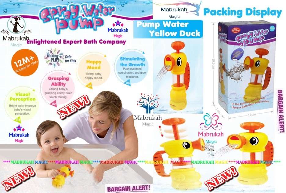 ***FUN SAFE BATH TOY***SPRAY WATER PUMP YELLOW DUCK***LAST 2 IN STOCK!!!