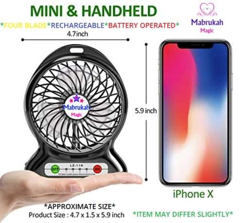 *PORTABLE MULTI FUNCTIONAL RECHARGEABLE BATTERY OPERATED MINI DESKTOP FAN WITH LIGHT!BUY PER ITEM!