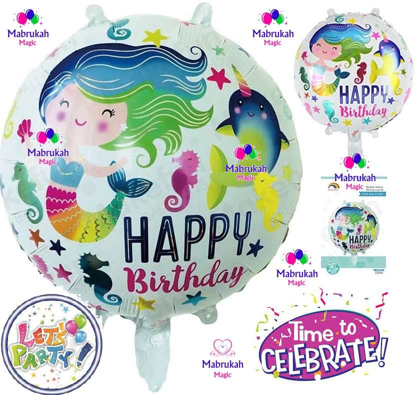 ***PARTY***HELIUM FOIL HAPPY BIRTHDAY MERMAID BALLOONS***CELEBRATION DEAL*BID PER ITEM!!!
