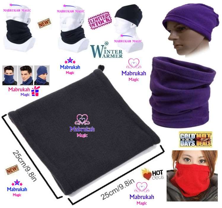 **UNISEX**MULTI PURPOSE POLAR FLEECE NECK WARMERS, USE AS MASK TOO*PURPLE ONLY***BID PER ITEM!!!