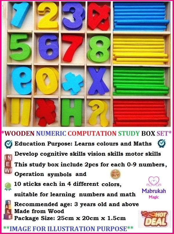 ***ASSORTED WOODEN COMPUTATION STUDY BOX***VALUE FOR MONEY***BID PER ITEM!!!