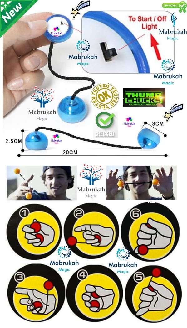 ***LED  FINGER BALLS THUMB YOYO***ANTI STRESS CONTROL BALLS***FIDGET TOY***BID PER ITEM**TESTED**