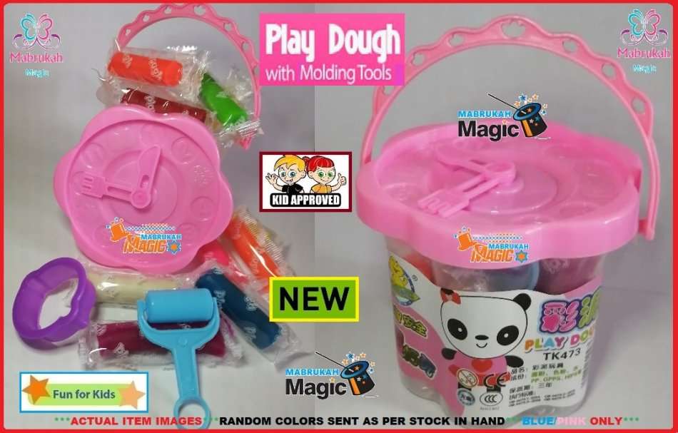***CLEARANCE***CUTE 12+pcs MINI BUCKET PLAY DOUGH KIT INCLUDING MOULDING TOOLS***BID PER ITEM!!!