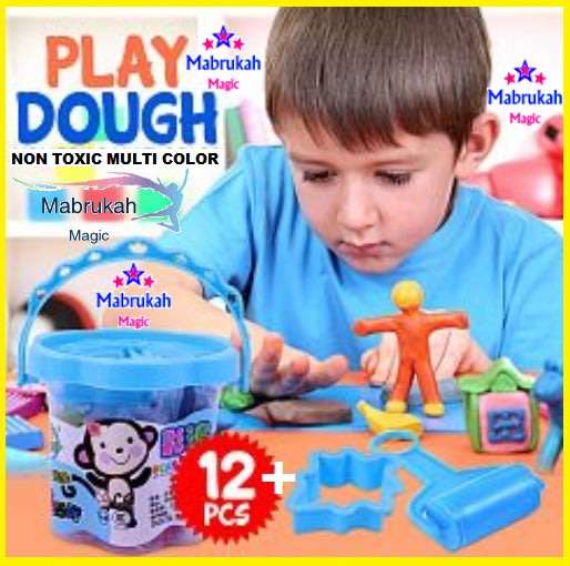 *10 ON AUCTION*CUTE 12+pcs MINI BUCKET PLAY DOUGH KIT INCLUDING MOULD + ON LID***BID PER ITEM!!!