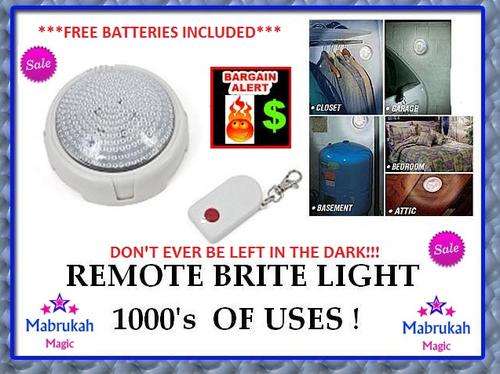 LAST STOCK*CLEARANCE*FREE BATTERIES*SAVE & STAY BRIGHT WITH THE REMOTE BRITE LITE***