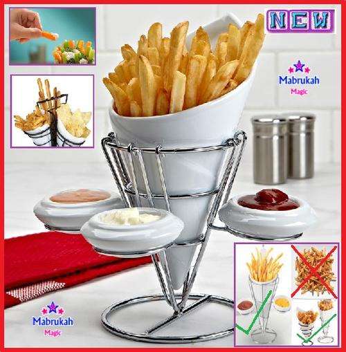 **BELOW COST START***AMAZING NEW GOURMET 5PC PORCELAIN TABLEWARE & METAL STAND***