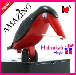 ***AUCTION @@@CRAZEEEE START***TOOTHPICK WOODPECKER DISPENSER***FUN FOR EVERY TABLE***