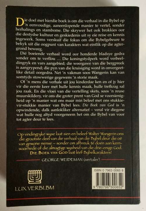 Die Boek van God - Walter Wangerin. Sagteband, 1e Uitg. 1e dr. 2003