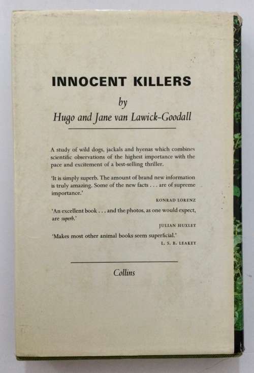 In the Shadow of Man - Jane van Lawick-Goodalll. Hardcover w/dj. 1st Ed, 1971