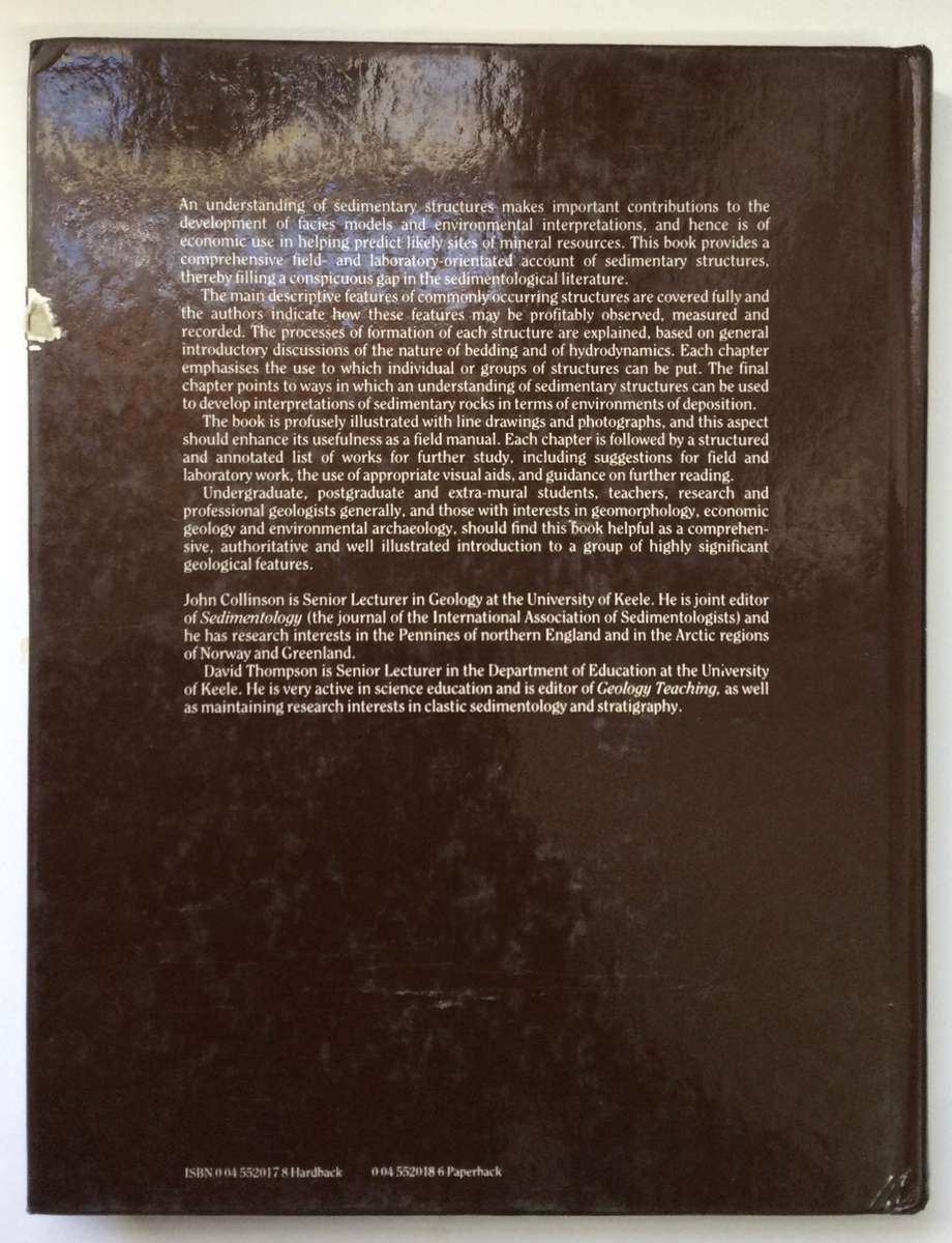 Sedimentary Structures - JD Collinson & DB Thompson. Hardcover w/o dj. 1st Ed. 1982