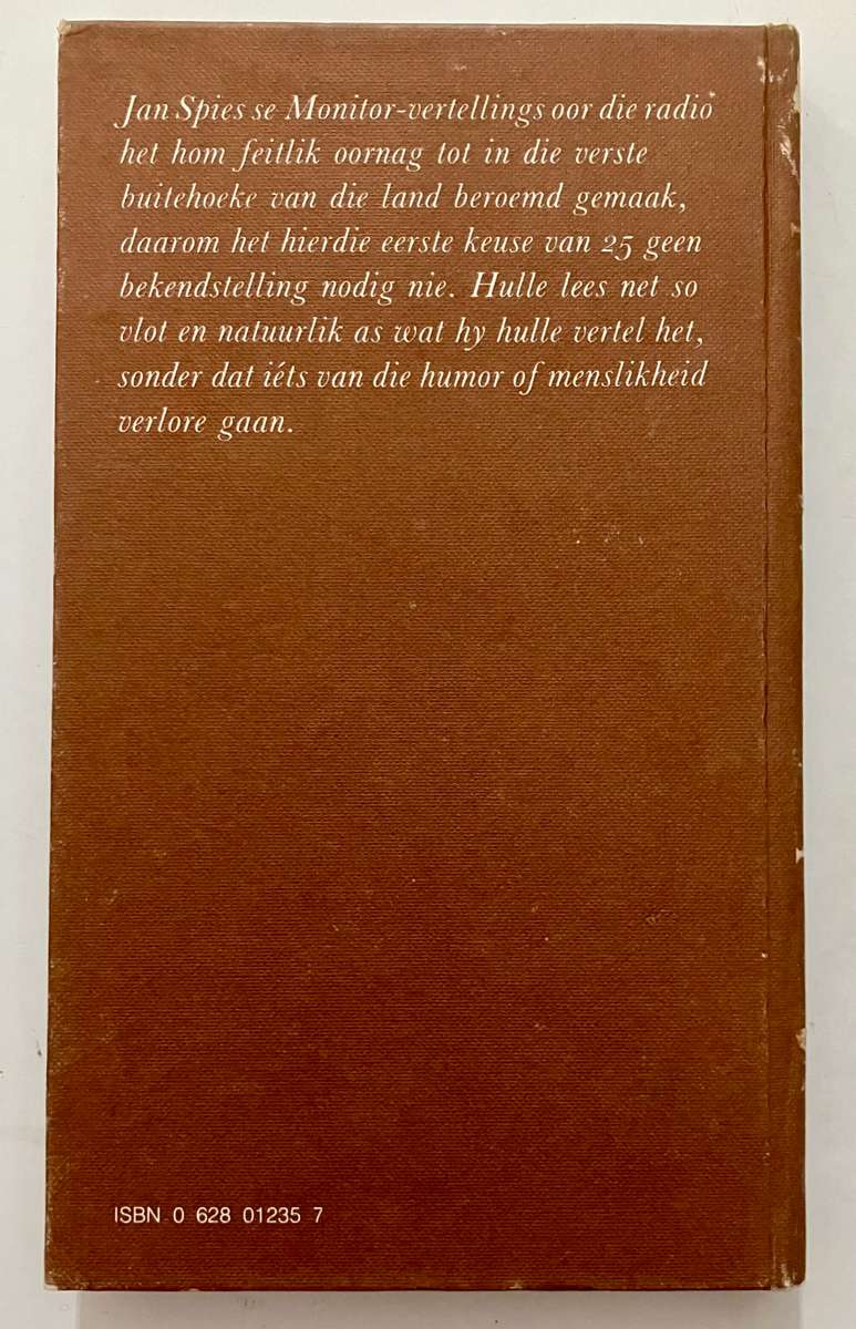 Pilatus tot Molshoop (Vertellings 1) - Jan Spies. Hardeband, 1e Uitg, 1977.