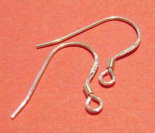 925 STERLING SILVER 15mm Shepherd's Hook Earrings - Sold per Pair