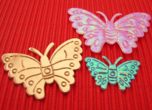 Fabric Butterfly Embellishments - Assorted Colours (Sold in Pack of 3 Pieces)
