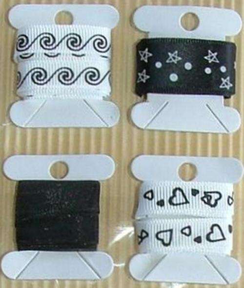 Black Mix & Match Ribbon - Total Length 4 Meters - Less than R2.00 per Meter