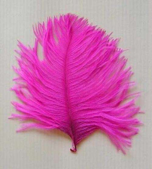 Pack of 120mm x 70mm CERISE PINK Ostrich Feathers (5 Feathers per Pack)