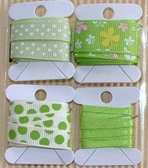 Green Mix & Match Ribbon - Total Length 4 Meters - Less than R2.00 per Meter