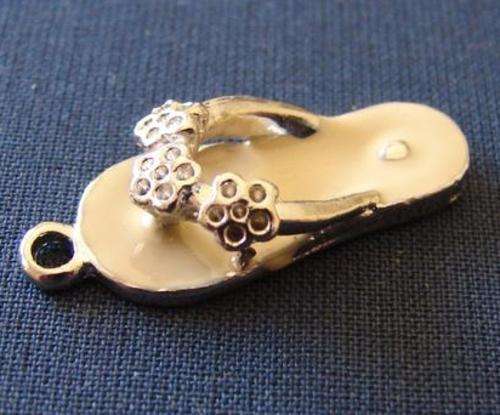 27mm SANDAL CHARM, Cream Enamel
