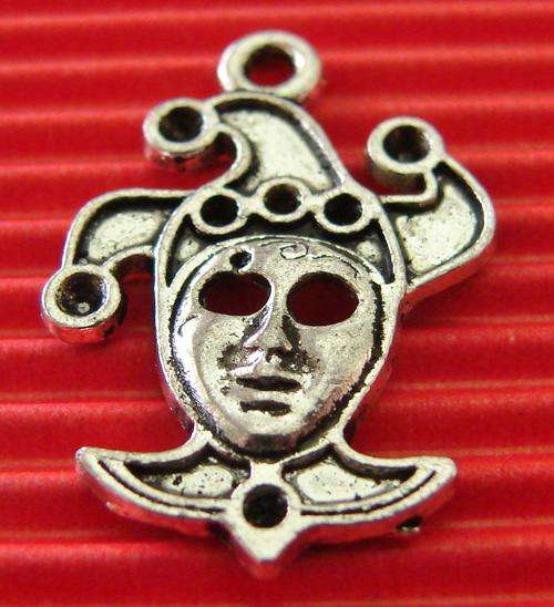 27mm Silvertone Charm, Joker