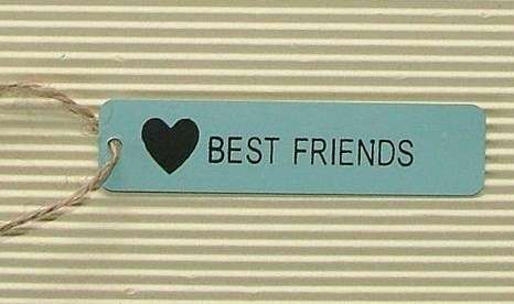 85mm x 20mm BEST FRIENDS Metal Gift Decoration Tag