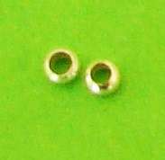 Pack of 2mm Shiny Silver Round Crimp Beads (100 Pieces per Pack) *