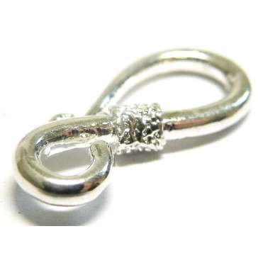 20mm Shiny Silver S-Clasp with Rope Design *