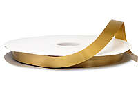 9mm Wide L Gold Poly Satin Ribbon (Sold by the Meter)