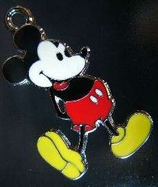 Silver and Coloured Enamel Micky Mouse Charm (41mmx23mm)