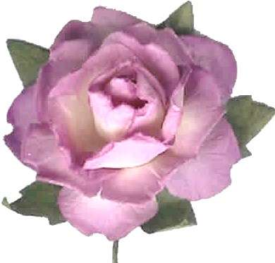 25mm Lilac Paper Rose with Wire Stem