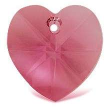12mm SWAROVSKI Rose Heart Pendant