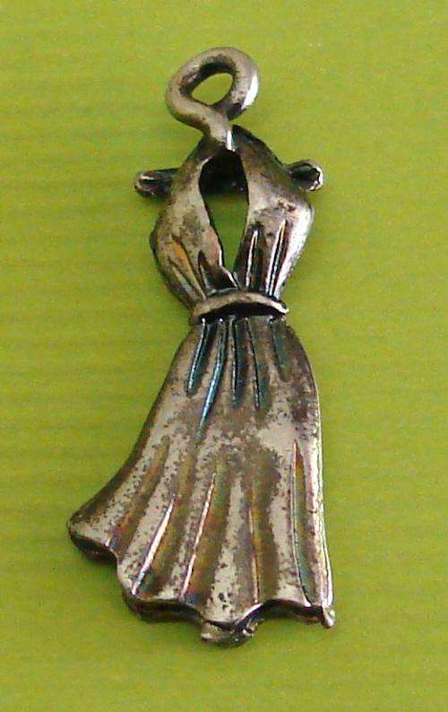 60's Dress Charm, Antique Nickel, 20mmx10mm - Excellent Quality