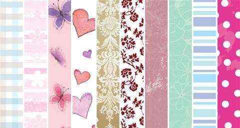 Ass. Scrapbooking/Cardmaking Paper Sheet Pack,15x15cm (10 Sheets)