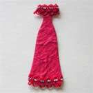 Red Mulberry Paper Evening Dress with Ribbon Trim Embellishment