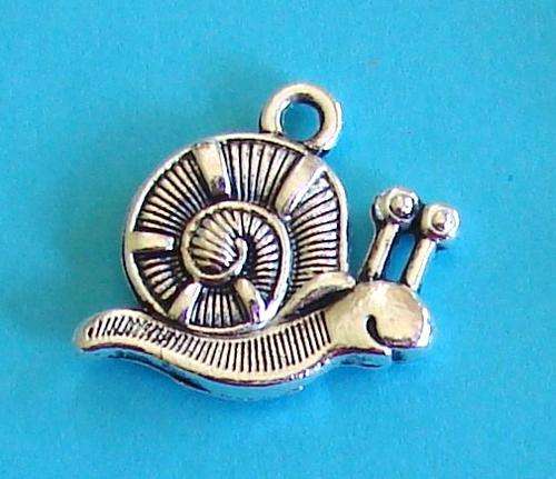 FUNKY SNAIL Charm, 15.8mm, Silver colour