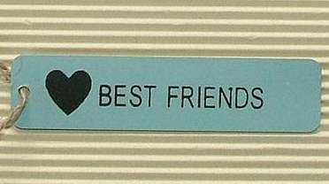 Metal Decoration Tag - "BEST FRIENDS"