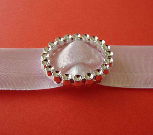 15mm Wide White Poly Satin Ribbon (Sold by the Meter)