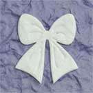 35mm x 27mm White Mulberry Paper Bows (5 Bows per Pack)