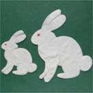 Pair of Small & Large Mulberry Paper Bunny Embellishments (2 Pairs per Pack)