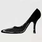 35mm x 25mm Black Gloss Paper Shoe Embellishment (Sold in Pack of 5 Pieces)