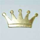 25mm x 18mm Gold Gloss Paper Crown Embellishment (Sold in Pack of 5 Pieces)