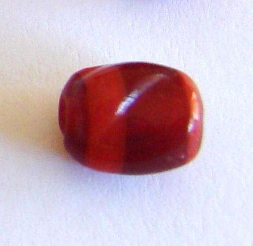 9mm x 7mm Two-Tone Red Glass Czech Bead
