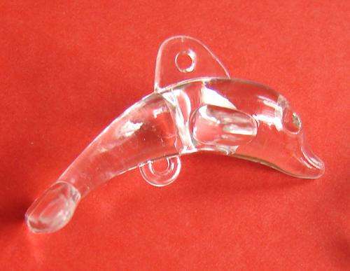 45mm x 20mm Clear Dolphin Acrylic Charm