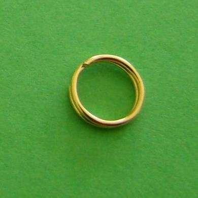 Pack of 7mm Goldtone Split Rings (50 Rings per Pack)