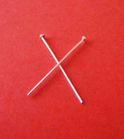Sterling Silver 20mm x 0.4mm Head Pin