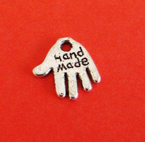 11mm Silver Metal "Hand Made" Charm