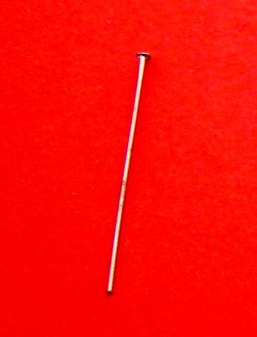 Pack of 70mm Silvertone Headpins (25 Pins per Pack)