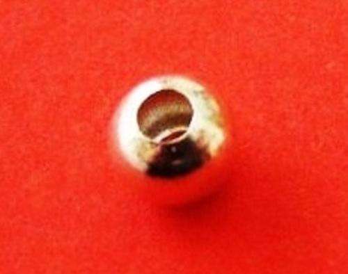 5.5mm Bright Silver Metal Bead with 2mm Hole